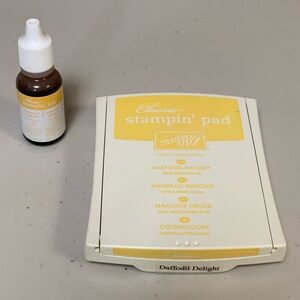 Stampin Up Ink Pad Daffodil Delight Yellow Classic Refill Ink Bottle Set Scrapbo
